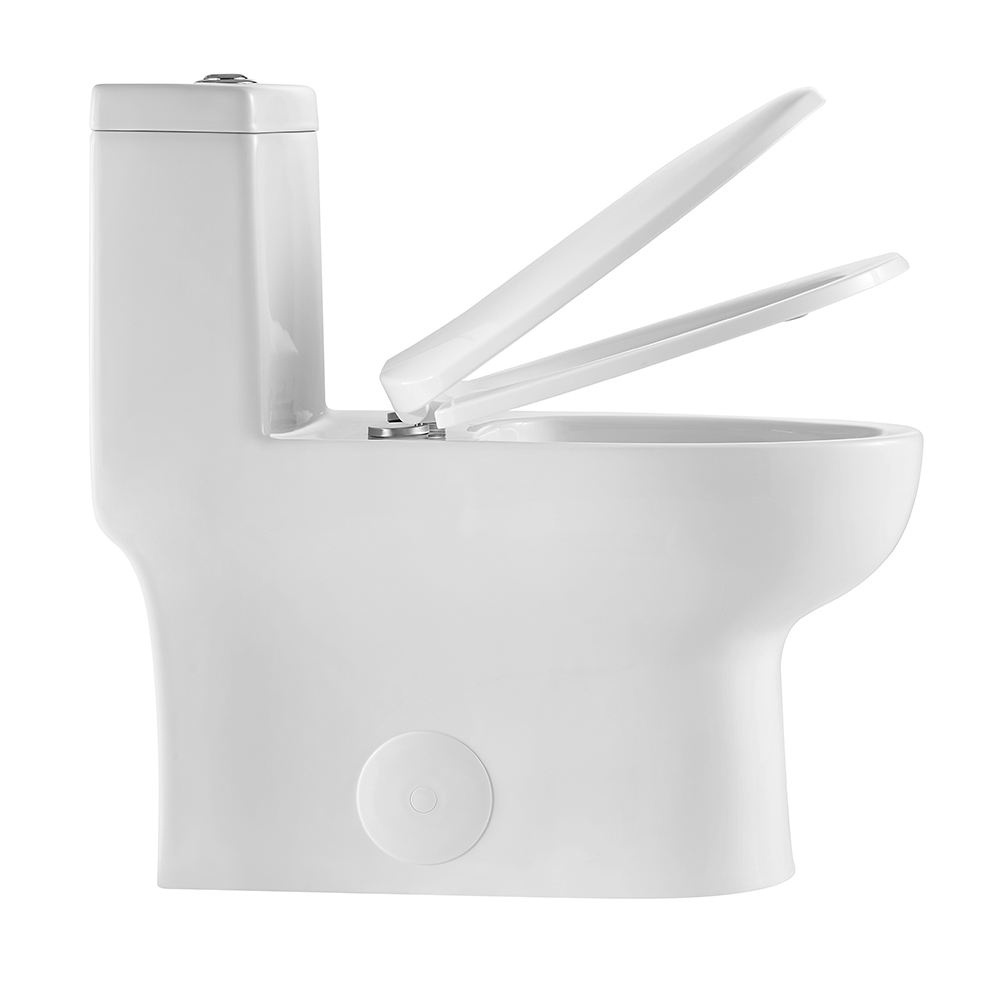 Elongated One-Piece Seamless Design Toilet with Comfort Height Seat Model T075-WJ