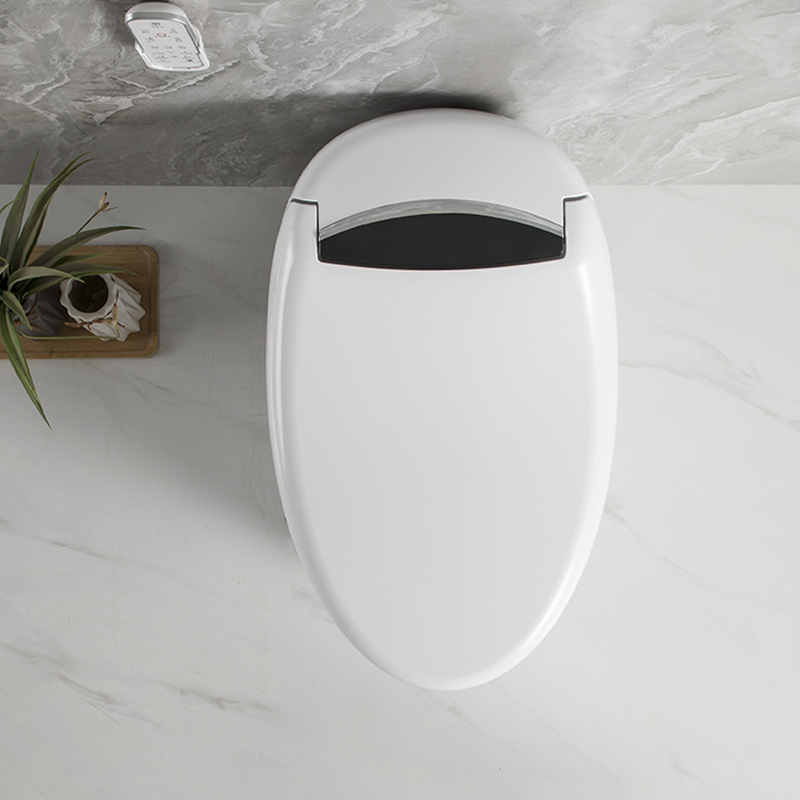 TE208-WH Smart Bidet Toilet,Dual-Flush Elongated Tankless Toilet Bidet, with Warm Water, Foot Sensor Operation,One Piece Toilet for Bathrooms