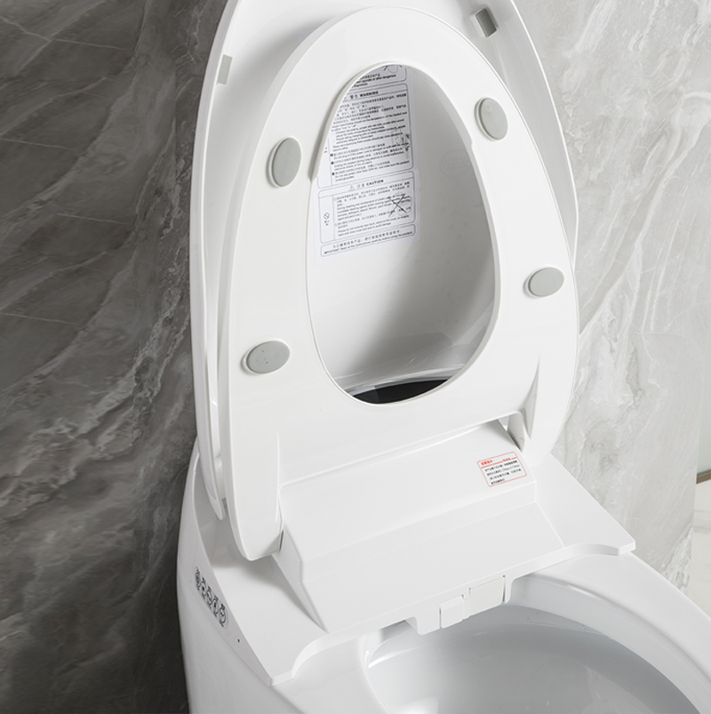TE208-WH Smart Bidet Toilet,Dual-Flush Elongated Tankless Toilet Bidet, with Warm Water, Foot Sensor Operation,One Piece Toilet for Bathrooms