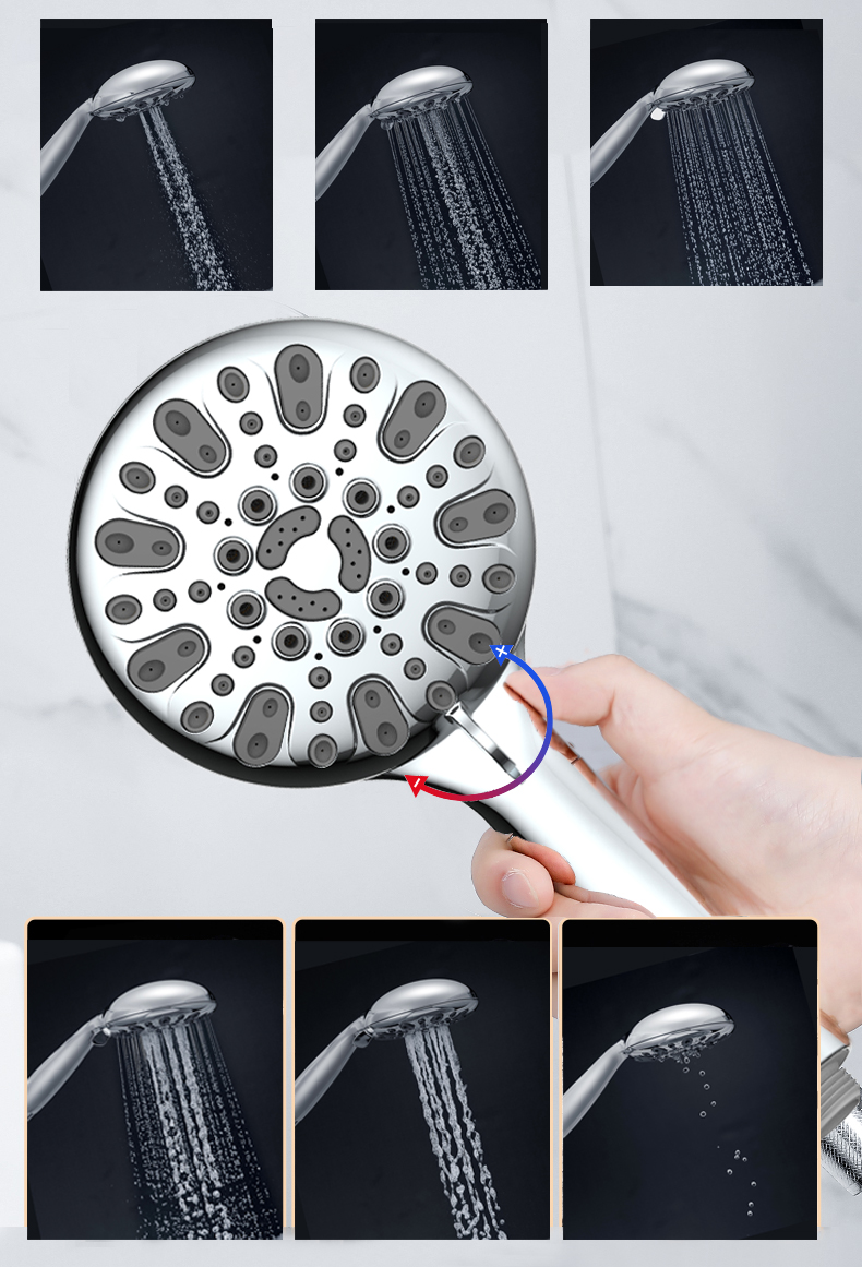 6 Functions Shower Head with Hand Shower